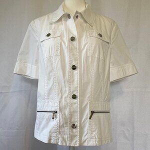 Jones New York Signature White Jacket/Shirt